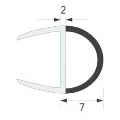 Bubble Seal 90° Shower Seal BS