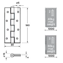 SA180Paif Of Spring Hinges